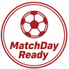 Red 'MatchDay Ready' logo with a soccer ball icon on a white background